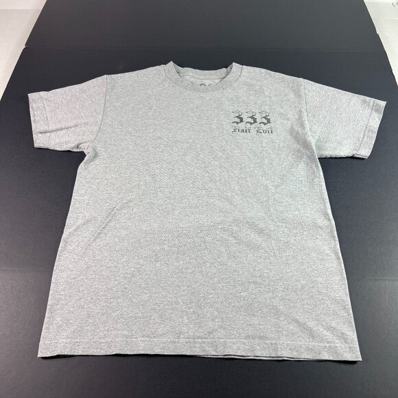 Half Evil 333 Shirt Adult Fits Small Grey Faded Logo Short Sleeve Tee Tag M - Picture 1 of 9